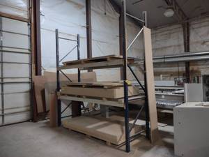 lot 229 image: (1) Section Tear Drop Pallet Rackin...