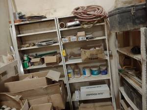lot 291 image: (3) Steel Shelf Units with Contents...