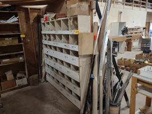 lot 295 image: Shelf Unit with Hardware & Misc. St...