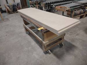 lot 308 image: Shop Cart, 61x28 with (3) 85x25x1 1...