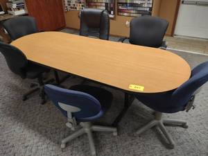 lot 347 image: Conference Table with (6) Chairs, 9...