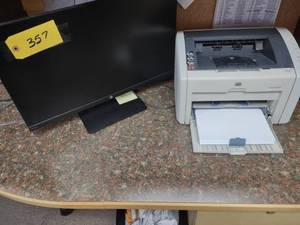 lot 357 image: Printer & Monitor...