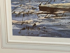 lot 4 image: Ogden Minton Pleissner (American, 19051983) Title The Marsh Gunners , 1982.