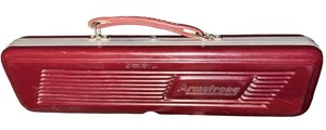 lot 77 image: W. T. Armstrong Elkhart Inc Model 104 Flute Silver Tone in RED Case