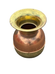 lot 140 image: Brass & Copper Spittoon - Union Pacific R.R.