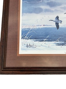 lot 53 image: Les C. Kouba (American, 1917-1998) Last Flock Out Lithograph ( 33 x 25.5) #5542400