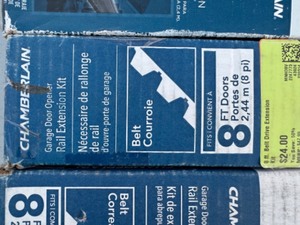 lot 92 image: Chamberlain Garage Door Opener Rail Extension Kit 8ft Doors #2