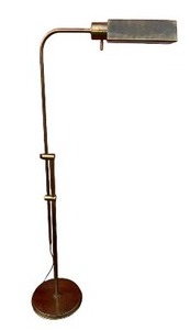 lot 116 image: FREDRICK COOPER ADJUSTABLE BRASS PHARMACY FLOOR LAMP