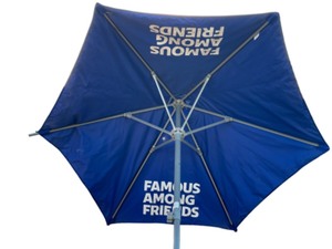 lot 135 image: 6.5FT BUD LIGHT BEER OUTDOOR UMBRELLA ROYAL BLUE 7 POLE