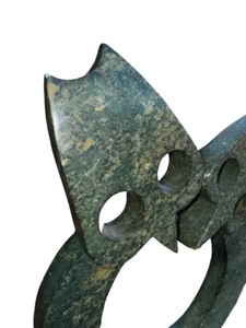 lot 141 image: Vintage Green Granite Sculpture on Black Base