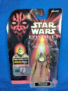 lot 80 image: New Star Wars Episode 1 Collectible Boss Nass with Gungan Staff