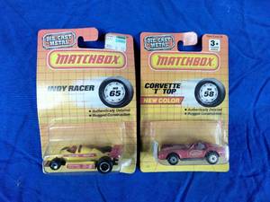lot 143 image: 2 New Matchbox Corvette and Indy Car