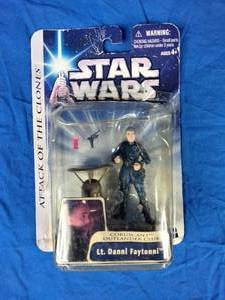 lot 90 image: New Star Wars Attack of the Clones Lt. Dannl Faytonni
