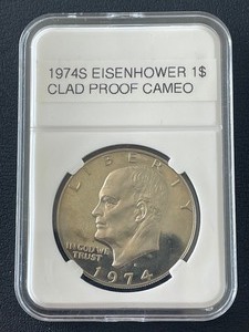 1974-S Eisenhower Dollar Proof Clad Cameo