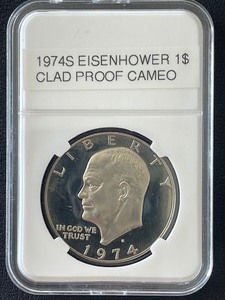 1974-S Eisenhower Dollar Proof Clad Cameo