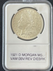 1921-D Morgan Dollar MS VAM Die Breaks