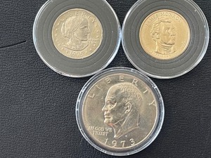 Susan B. Anthony, Eisenhower, Monroe Dollar Coins