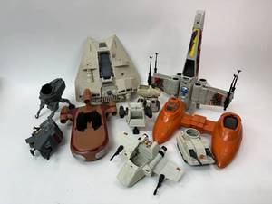 lot 46 image: Vintage Star Wars Vehicle Toy Lot - Parts Lot 1 of 4