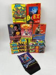 lot 90 image: 11 Vintage Trading Card EMPTY Boxes