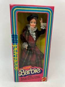 lot 113 image: 1980 Vintage Scottish Barbie Scotland New in Box