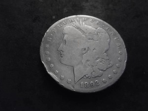 1892 S Morgan Silver Dollar
