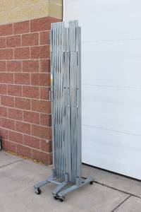 lot 19 image: Portable Folding Security Gate 12 Ft Long X 6 Ft High ULIN H 4104 Heavy Duty Steel Security Gate
