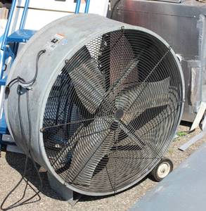 lot 37 image: Portable Drum Fan 37 Inch Wide X 37 Inch High X 16 12 Inch Deep, 120 Volts