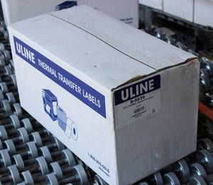 lot 50 image: Shipping Labels Industrial Thermal Transfer 4 Inch X 3 Inch. Case Of 4 Rolls White