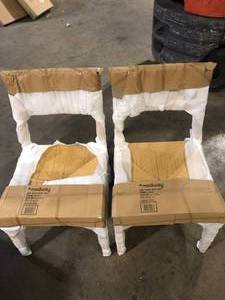lot 2 image: Lot of 2 MODWAY Bodie Natural Wood Dining Chair Customer Returns See Pictures