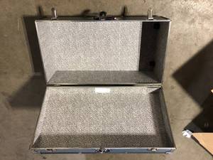 lot 8 image: Seward Trunk Seward Explorer 30 in. Trunk with Wheels & Lock, Gray  Customer Returns See Pictures
