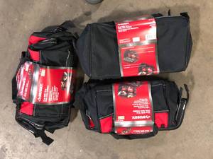 lot 20 image: Lot of Husky 12 in. and 15 in. Tool Bag Combo   Customer Returns See Pictures