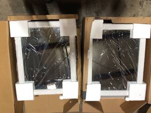 lot 40 image: Lot of 2 Glacier Bay 15.1 in. W x 19.2 in. H Rectangular Wood Composite Medicine Cabinet with Mirror Customer Returns See Pictures