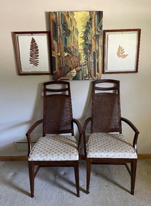 lot 26 image: Two Captains Chairs and Artwork