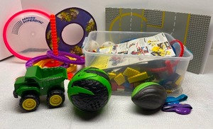 lot 156 image: Tote of Legos and Misc. Toys