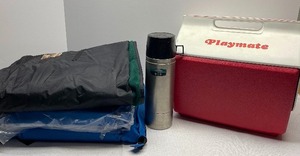lot 157 image: Two Foldable Stadium Seats, Woolrich Car Blanket