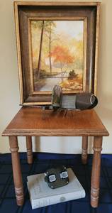 lot 141 image: Autumn in the Smokies Oil on Board, Vintage Steroscope