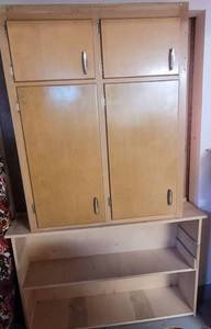 lot 220 image: Birch Wood Cupboard