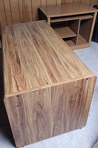 lot 250 image: Pressed Wood Office Desk Lot of 2