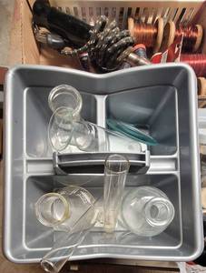 lot 271 image: Crafting and Art Lot- Beakers, ink, jewelry wire etc Mixed Lot