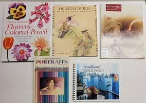 lot 274 image: Colored Pencil Art Lot of 9