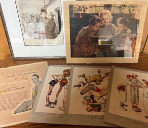 lot 278 image: Les Bons Bourgeois Framed Lithograph Lot