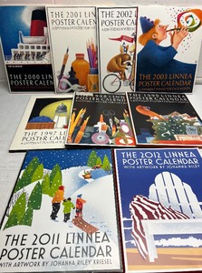 lot 299 image: Lot of 9 Linnea Poster Calendars various years