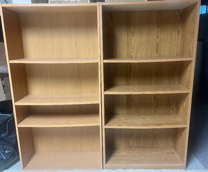 lot 288 image: Two Pressed Wood Bookcases and Misc. Books