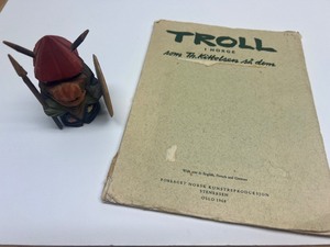 lot 326 image: Henning Hand Carved Viking and Troll in Norway Book by Kittelsen
