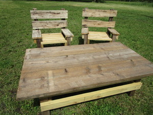 Custom Made Table & Two Chairs