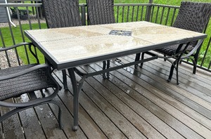 lot 12 image: Awesome Patio Table with Six Chairs