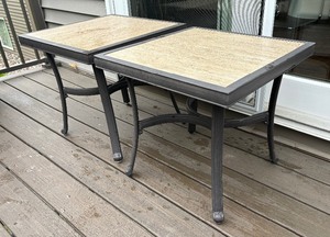 lot 37 image: Two Patio Accent Tables