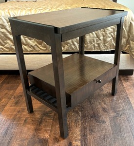 lot 42 image: Accent Table with Lower Drawer