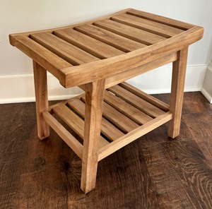lot 43 image: Nordic Style Wood Shower and Spa Bench