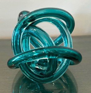 lot 45 image: Two Decorative Orbital Art Glass Balls